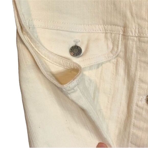 Chico's White Sleeveless Vest - Picture 7 of 10